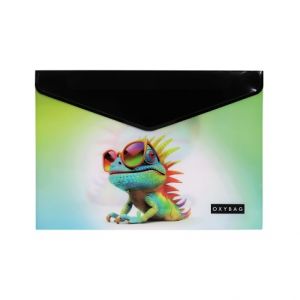 Psaníčko s drukem A4 s tiskem crazy animals chameleon