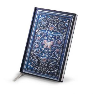ARGUS Elegantní zápisník A5 linky, pevná vazba, modrá Romantická zahrada 14200004