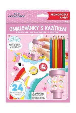 Omalovánky s razítkem CONCORDE Jednorožci a víly