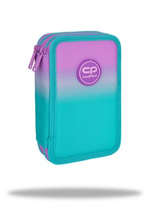 Penál 2 zipy Jumper Gradient Blueberry - vybavený