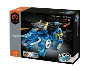 Stavebnice iM.MASTER hydraulický bojový dinosaurus plast 623 dílků v krabici 35x27x7cm