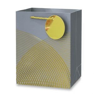 Dárková papírová taška - velikost S, silver