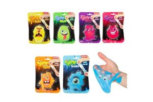 Sliz - hmota příšerka s očima 49g 6 barev na kartě