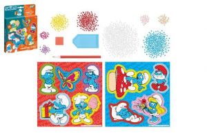 Kreativní sada diamantové malování Šmoulové v krabičce 18x25x2cm