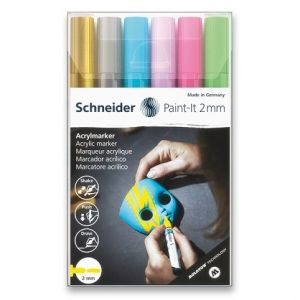 Akrylový popisovač Schneider Paint-It 310 - souprava V2, 6 barev