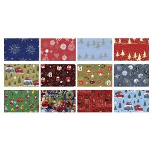 Dárkový balicí papír Sadoch Atmosfera di Natale - 2 x 0,7 m, mix motivů