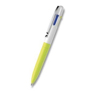 Kuličkové pero Schneider Take 4 Neon - neonově žlutá/bílá