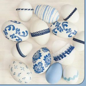 Ubrousky DAISY L (20ks) Blue Style Easter Eggs