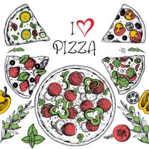Ubrousky DAISY L (20ks) I Love Pizza