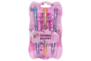 Gelové pero tetovací sada 3 ks
