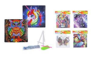 Kreativita diamond painting 20x20 cm MIX + stojánek