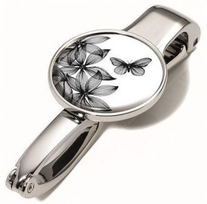 Držák kabelky "Black flowers", TROIKA