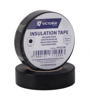 Izolační páska, černá, 18 mm x 20 m, VICTORIA FACILITY