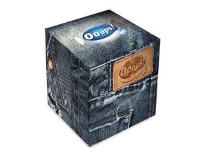 Kapesníky, papírové, v krabici, 3vrstvé, 54 ks, "Ooops!"