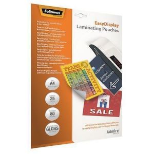 Laminovací fólie "Admire Easy Display", lesklá, 80 mikronů, A4, za tepla, samolepící, 25 k