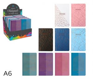 Kniha záznamová A6 linka 96l Bronze mix