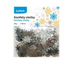 Konfety VLOČKY stříbrné 20g LUMA