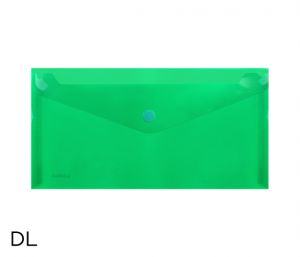 Obal spisový s klopou a drukem DL LUMA, zelený
