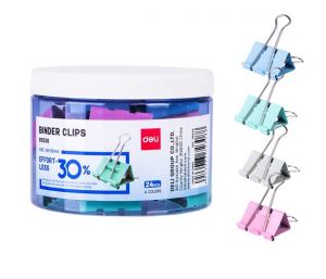 Binder clip 32mm, 24ks "BEZ NÁMAHY" DELI E8553S