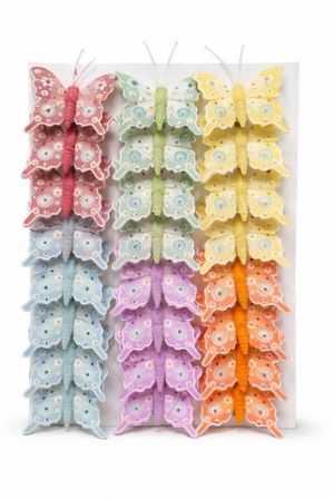 Dekorační motýlci na klipu 5cm M53 1ks