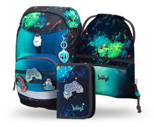 BAAGL SET 3 Airy Plus Chill: batoh, penál, sáček