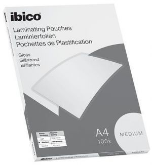 Laminovací fólie "Medium", 100 mikronů, A4, lesklá, 100 ks, IBICO 627309