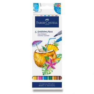 Popisovač Faber-Castell Goldfaber Aqua Dual Marker Coconut Cocktail - 6 ks