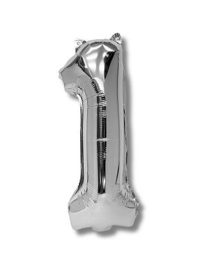 Balónek CONCORDE fóliový 40cm, c.1, stríbrná