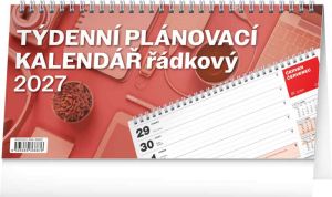 Kalendář stolní Plánovací řádkový 2027, 25cm x 12,5cm, PGS-36887