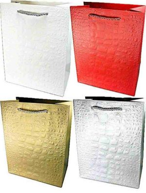 Dárková taška imitace aligátoří kůže A5 23 × 18 × 10 cm – mix motivů, Tor-1691