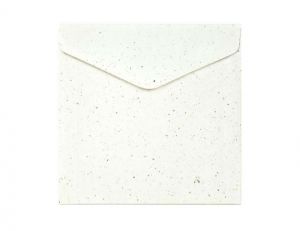 Ozdobné obálky Terazzo - 16x16cm, 120 g/m2, bílé se vzorem, 10 ks
