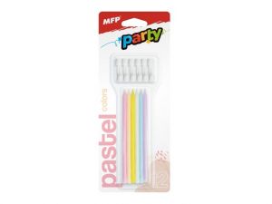 Dortové svíčky MFP pastel 12ks 12,5cm
