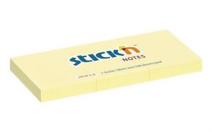 Samolepicí bloček, pastelově žlutá, 38 x 51 mm, 3x 100 listů, STICK N 21003