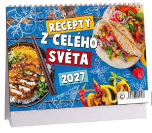 Kalendář stolní Recepty z celého světa 2027, 23cm x 16cm, K863