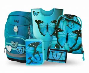 BAAGL SET 5 Airy Plus Butterfly: batoh, penál, sáček, zástěra, peněženka