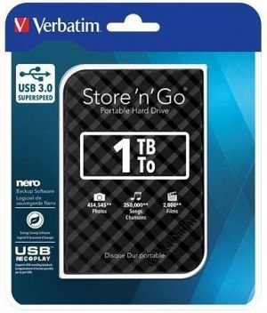 2,5" HDD (hard-drive), 1TB, USB 3.0, VERBATIM "Store 'n' Go, černá
